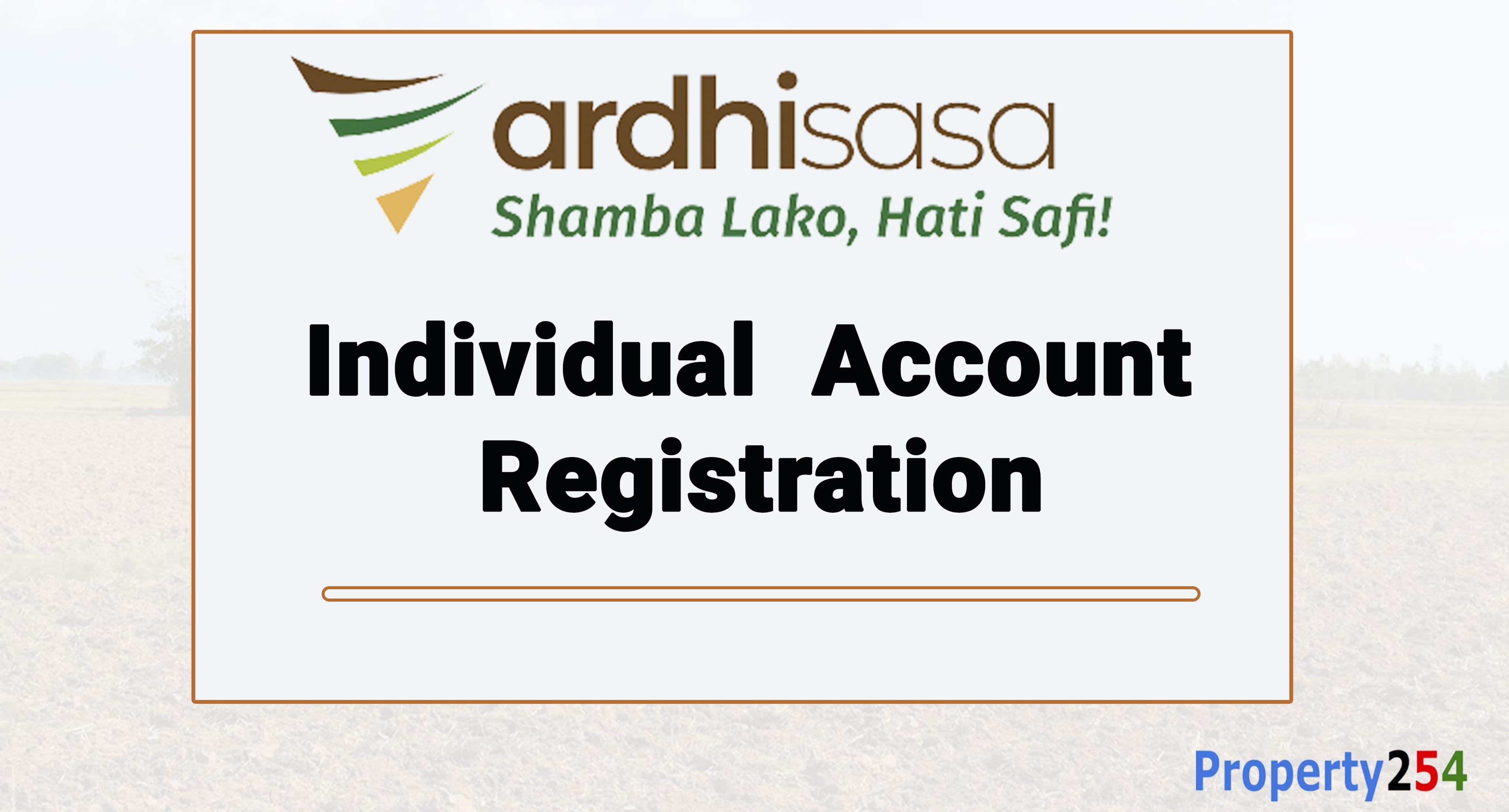 How to Create an Individual Account on Ardhisasa thumbnail