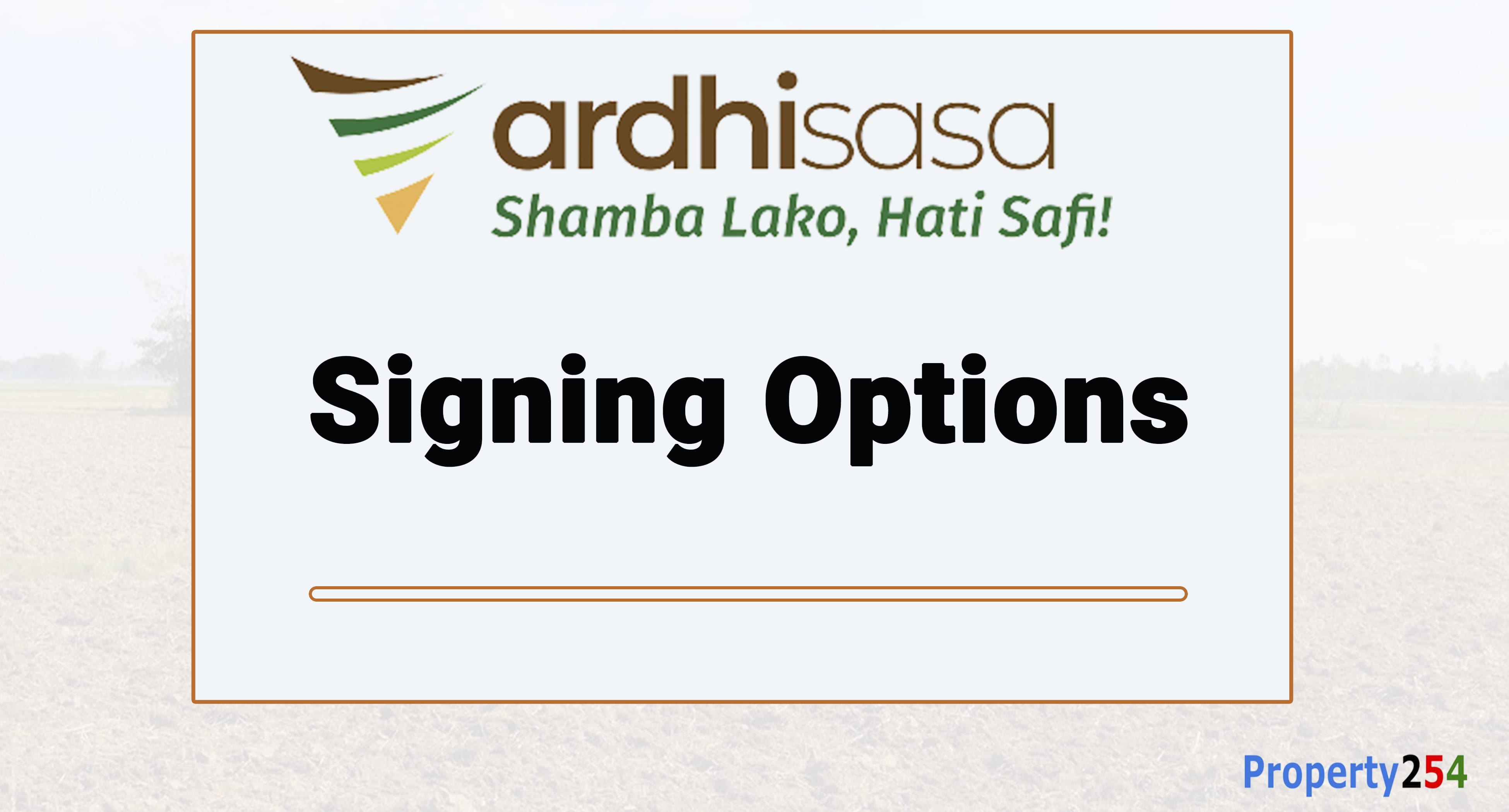 Signing Options on Ardhisasa thumbnail
