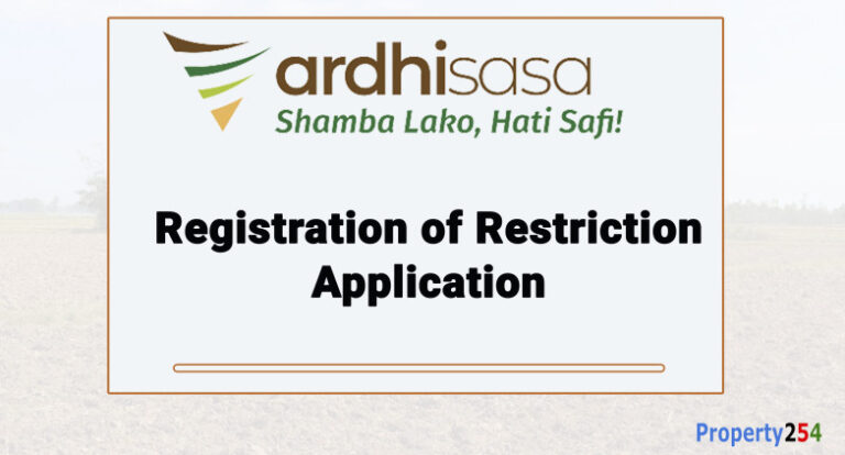 Registration of a restriction on ArdhiSasa