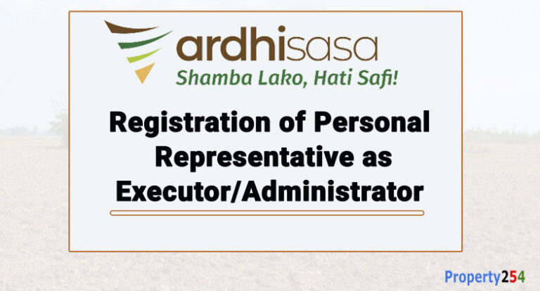 Registration of Personal Representative as Executor/Administrator